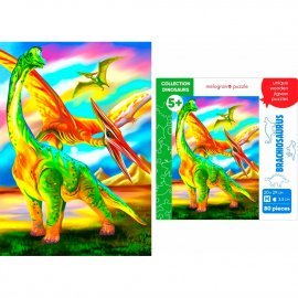 Пазл деревянный Collection DINOSAURS "Брахиозавр" 80 деталей MPZCD11-M МELOGRANO