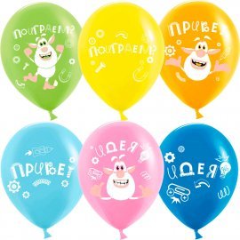 501920 Шар (12''/30 см) Буба, Играем Вместе, Ассорти, пастель, 2 ст, 10 шт.