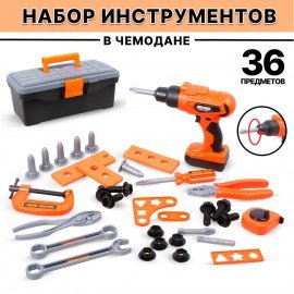 Набор инструментов с шуруповертом на батарейках  HB3233-3 TONGDE
