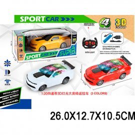 Машина на радиоуправлении SPORT CAR  3D световой эффект, работает от аккумулятора 19см DYQ042-5 TONGDE