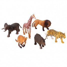 Набор диких животных ANIMAL WORLD 6 фигурок 130-2  TONGDE