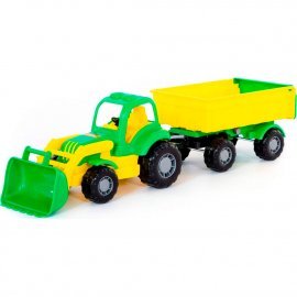 Трактор-погрузчик "Крепыш" с прицепом № 1 и ковшом 44556 ПОЛЕСЬЕ