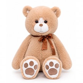 Мягкая игрушка Кот Макс с бантом кофейный, 61см сидя (КМакс/60/82-1)