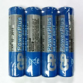 Батарейка солевая GP Power Plus R03 (мизинчиковая) 4S (цена за 4 шт)