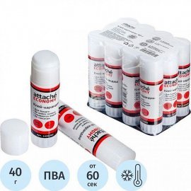 Клей-карандаш 40 г для бумаги, картона, фото быстросохнущий PVA, 235502