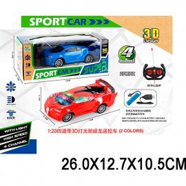 Машина на радиоуправлении SPORT CAR  3D световой эффект, работает от аккумулятора 19см DYQ042-7 TONGDE
