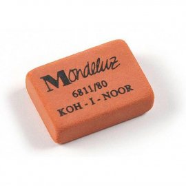 Ластик Koh-I-Noor MONDELUZ 6811/80 (HB-6B) каучук 26x18,5x8 мм мягкий  011543
