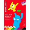 Цветная бумага мелованная односторонняя в папке ErichKrause, Jolly Friends, А4, 12л.,12 цв.(с металлиз.) (школьно-письменные принадлежности) 65622