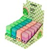 Точилка LOREX KIDS SQUARE BLOCK с контейнером и ластиком ассорти, корпус пластик 1 отвер. в дисплее индив.штрих-код 252149