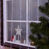 Гирлянда электрическая Занавес для улицы 400 LED белое свечение 8 режимов прозрачный провод 4х1 м 220 В /Tongde/