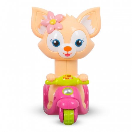 Игрушка Лисичка на мотоцикле /нажми/ 13см SY017A TONGDE