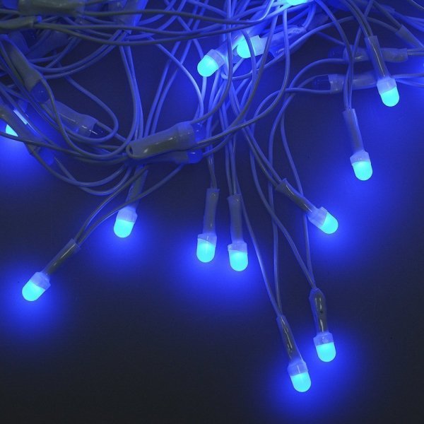 Гирлянда электрическая Сетка для помещения 120 LED синее свечение 8 режимов прозрачный провод 200*60 см 220 В /Tongde/