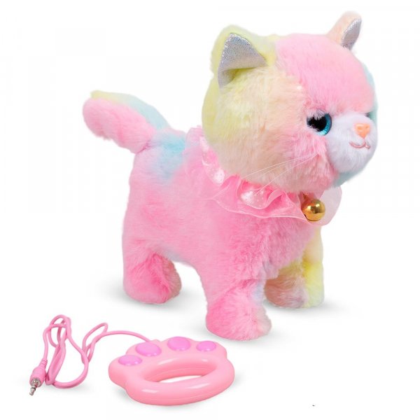 Кошка с поводком со звуковыми эффектами 23см 933-29E TONGDE
