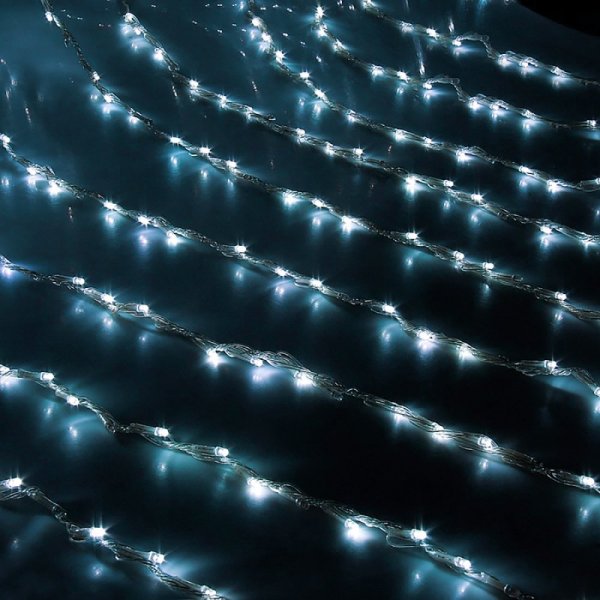 Гирлянда электрическая Занавес для улицы 400 LED белое свечение 8 режимов прозрачный провод 4х1 м 220 В /Tongde/