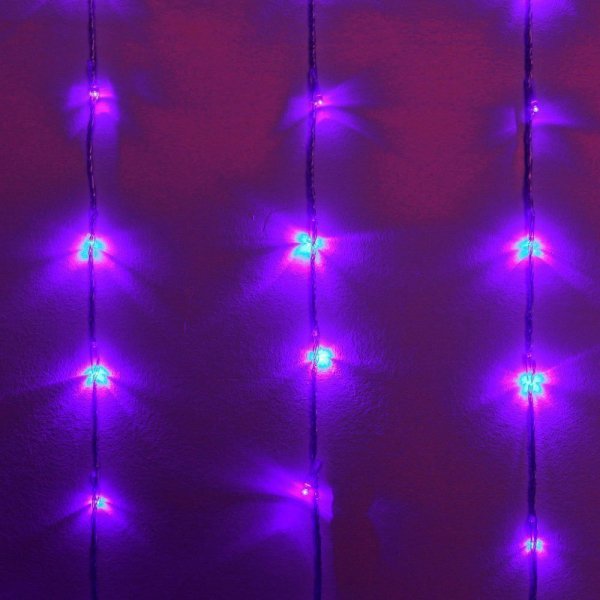 Гирлянда для дома 2,5м 360ламп LED, пр.пров, 8реж, Синий