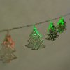 Гирлянда электрическая Ёлочки для улицы 28 LED цветное свечение 1 режим прозрачный провод 4 м 220 В /Tongde/
