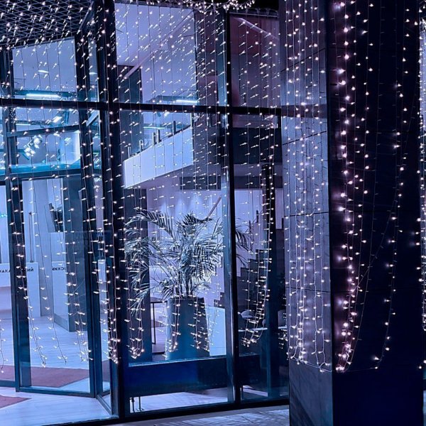 Гирлянда для улицы 2,5м 480 ламп LED, прозрач.пров, 8 реж., Белый
