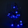 Гирлянда электрическая для улицы 20 LED синее свечение 1 режим чёрный провод 5 м 220 В /Tongde/