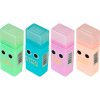 Точилка LOREX KIDS SQUARE BLOCK с контейнером и ластиком ассорти, корпус пластик 1 отвер. в дисплее индив.штрих-код 252149