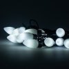Гирлянда электрическая для улицы 20 LED белое свечение 1 режим чёрный провод 5 м 220 В /Tongde/