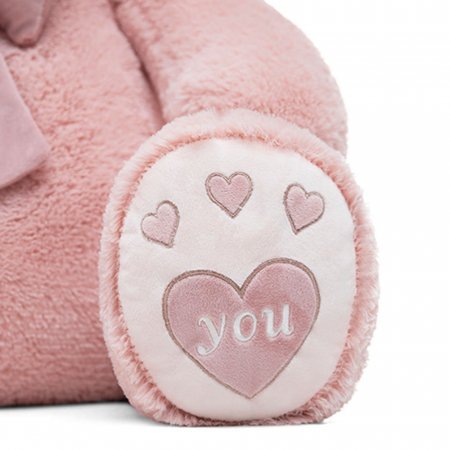 Мягкая игрушка "Медведь Пьер с бантом" В130 цвет пудра МП/70/13 БелайТойс
