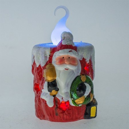 Фигурка с подсветкой Miracle Новогодняя свеча 12*7,5 см